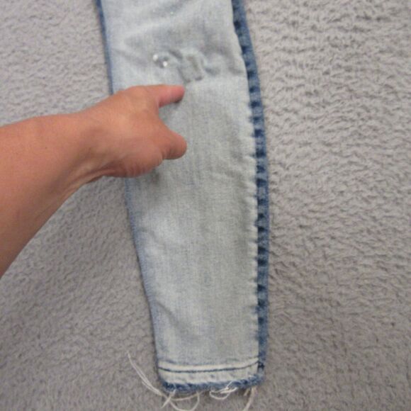 RTA Womens Skinny Jeans size 26 Distressed 2 Tone Ankle Fray Hem - Picture 3 of 11